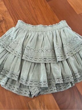 American Eagle Outfitters Sage Green Ruffle Waist Skort